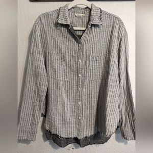 Soft striped button down, large